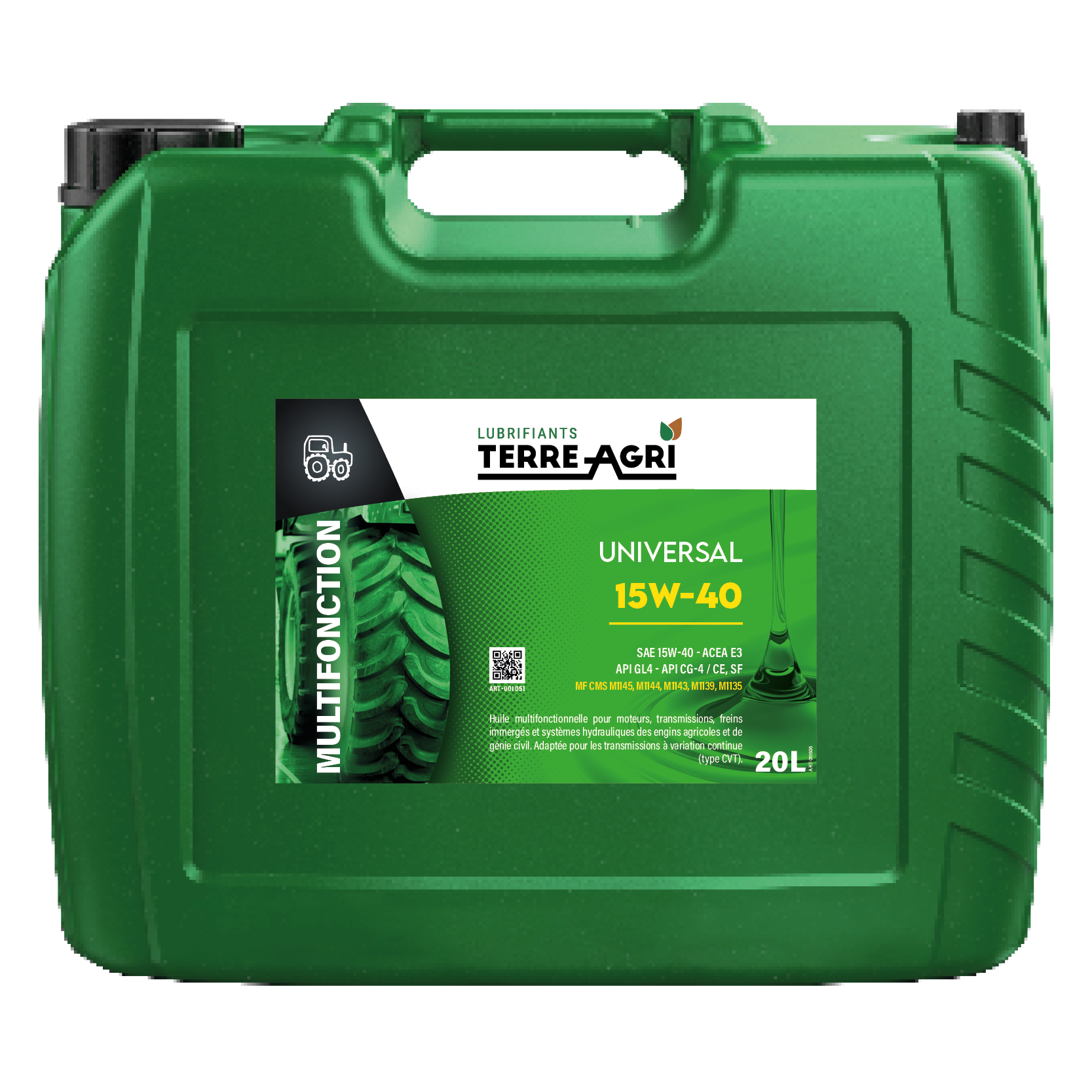 Huile Moteur CEPSA Agro Plus 15W40 - 5 Litres, Minérale, Pour Machines Agricoles, Multifonction